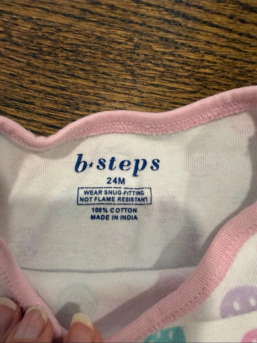 Two Pairs B Steps Little Mish Smiley Face Girls’ Pajama Sets-Pink 18-24 Months